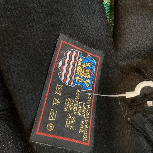 LAUREN Ralph Lauren BLUE TWEED MOTO LAMBSWOOL JACKET SZ. 10 & WOOL/SILK SCARF - Picture 9 of 14